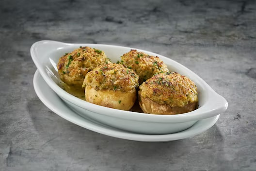MUSHROOMS STUFFED WITH CRABMEAT