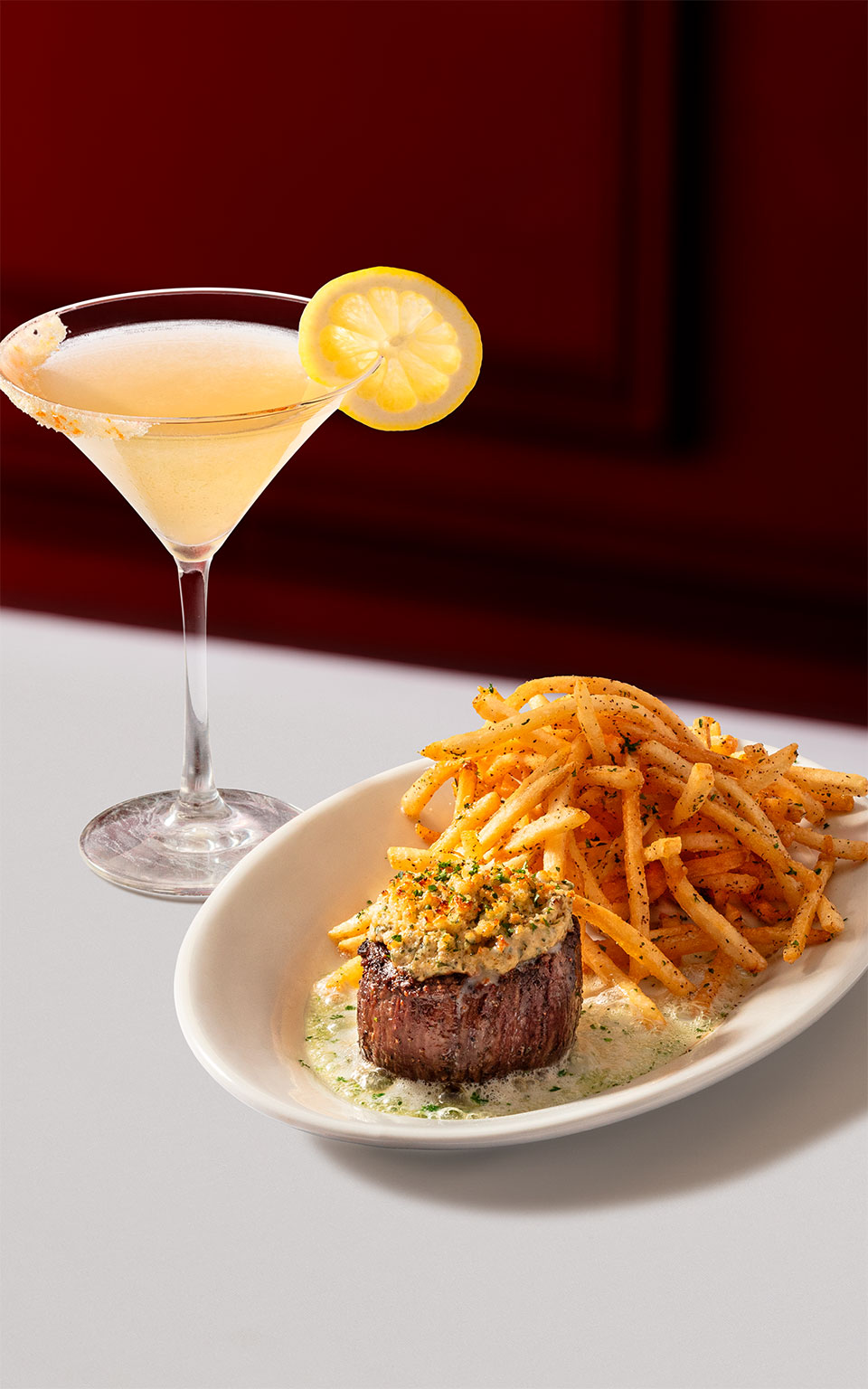 Enjoy Ruth's Sizzle and Sip for $49.