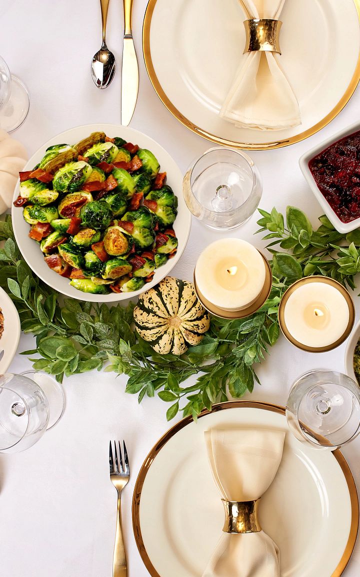 Ruth's Chris Holiday Sides To Go served on an elegant holiday table