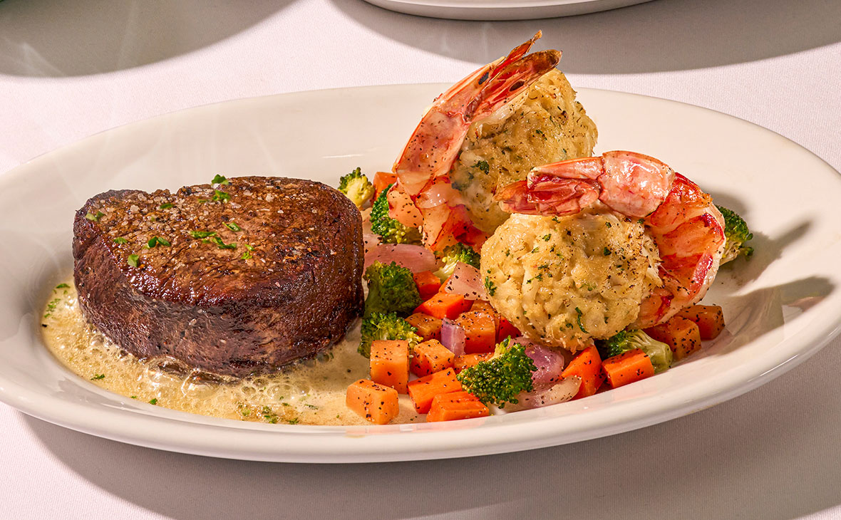 Ruth's Chris Filet & Crab-Stuffed Shrimp